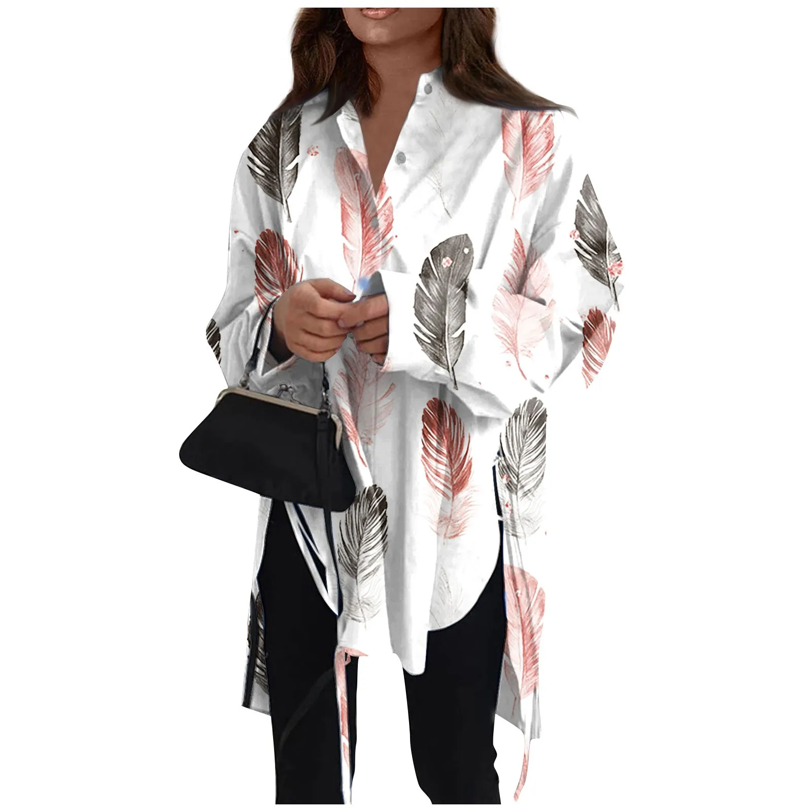 Fashion Casual Buttons Print Long Sleeve Lapel Loose Type Shirt For Women Clothing Female Crop Top Women Festival Outfit Women
Fashion Casual Buttons Print Long Sleeve Lapel Loose Type Shirt For Women Clothing Female Crop Top Women Festival Outfit Women