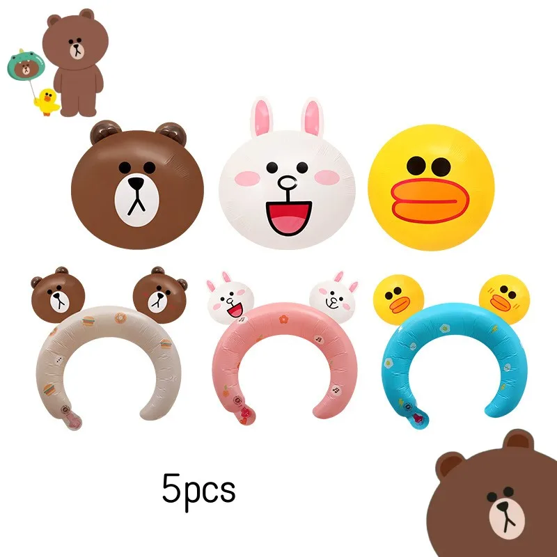 5Pcs Line Friends Brown Bear Balloon Aluminum Film Cartoon Balloon Headband Kawaii Cony Sally Balloon Bracelet Child Toy Gift
5Pcs Line Friends Brown Bear Balloon Aluminum Film Cartoon Balloon Headband Kawaii Cony Sally Balloon Bracelet Child Toy Gift