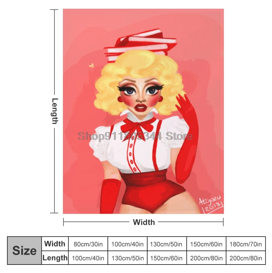 Trixie Mattel Throw Blanket Fuzzy Warm Throws for Winter Bedding 3D Printing Soft Micro Fleece Blanket
Trixie Mattel Throw Blanket Fuzzy Warm Throws for Winter Bedding 3D Printing Soft Micro Fleece Blanket