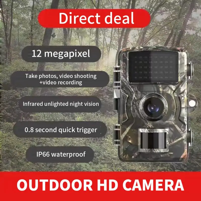 Outdoor Hunting Trail Camera 12MP Wild Animal Detector Invisible Infrared Light Night Vision Waterproof Monitoring Photo Cam
Outdoor Hunting Trail Camera 12MP Wild Animal Detector Invisible Infrared Light Night Vision Waterproof Monitoring Photo Cam