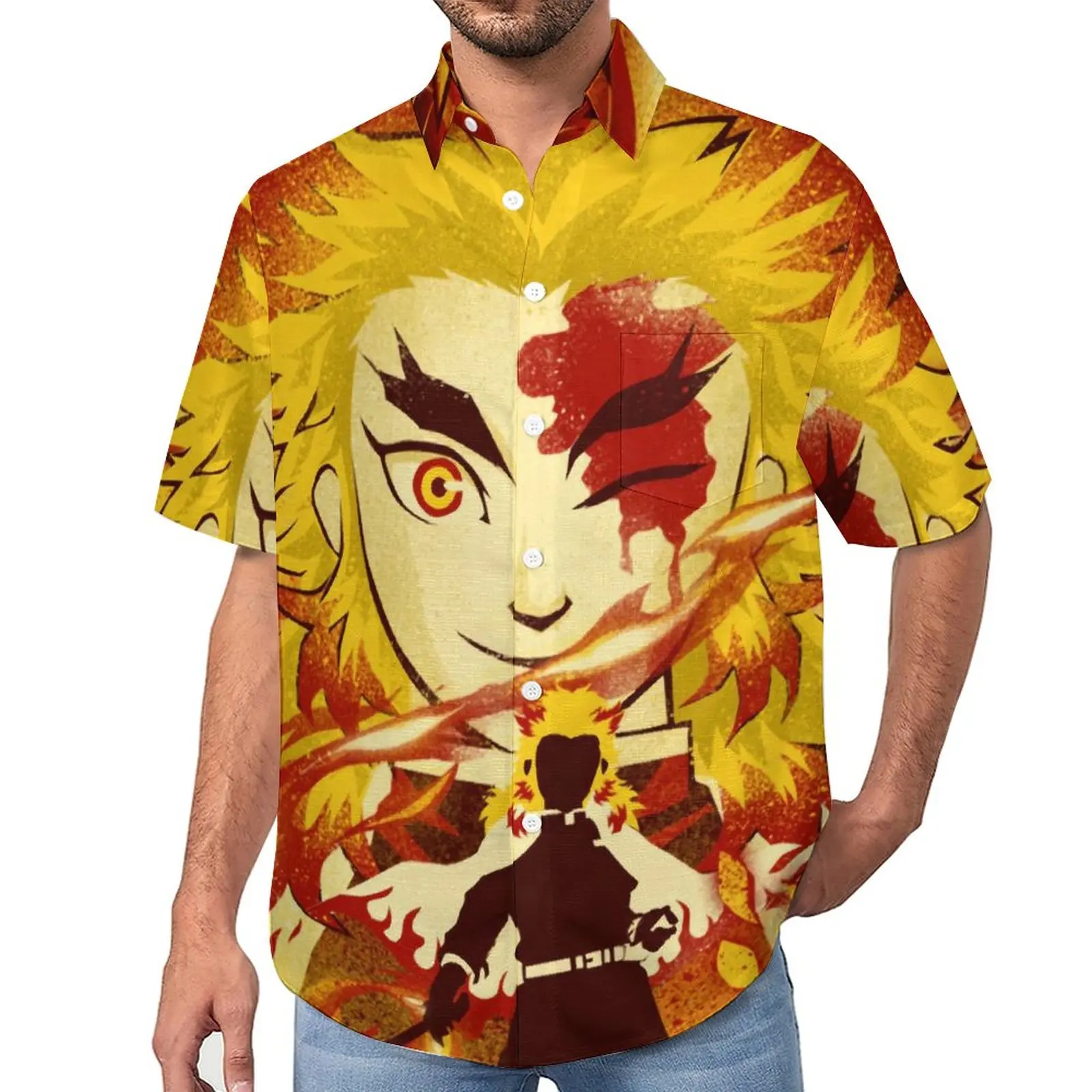 Demon Slayer Anime Blouses Man Attack of The Flame Casual Shirts Summer Short Sleeve Graphic Y2K Oversize Vacation Shirt Gift
Demon Slayer Anime Blouses Man Attack of The Flame Casual Shirts Summer Short Sleeve Graphic Y2K Oversize Vacation Shirt Gift
