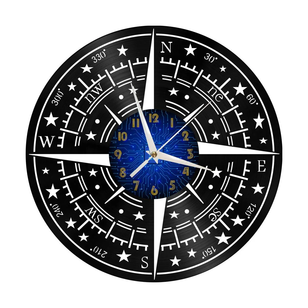 Виниловые настенные часы Compass 2, черные часы с виниловой пластиной, 12 дюймов, для гостиной, спальни
Виниловые настенные часы Compass 2, черные часы с виниловой пластиной, 12 дюймов, для гостиной, спальни
