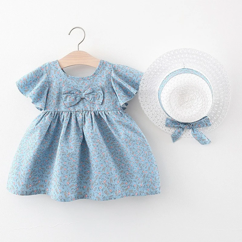 2Piece Summer Outfit Children Clothing Infant Baby Girl Princess Beach Dress+Sunhat Flying Sleeve Cotton Floral Printing Dress
2Piece Summer Outfit Children Clothing Infant Baby Girl Princess Beach Dress+Sunhat Flying Sleeve Cotton Floral Printing Dress