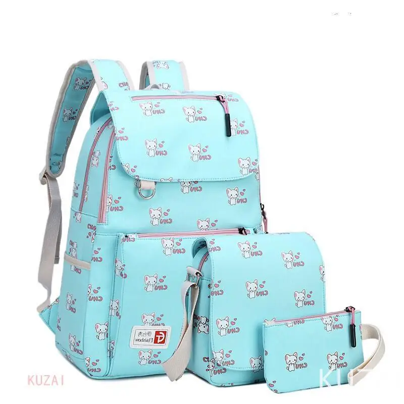 3 Pcs/set Cat Printing School Bags For Teenagers Girls Fashion Backpacks Ladies Casual Travel Rucksack Women Laptop Backpack
3 Pcs/set Cat Printing School Bags For Teenagers Girls Fashion Backpacks Ladies Casual Travel Rucksack Women Laptop Backpack