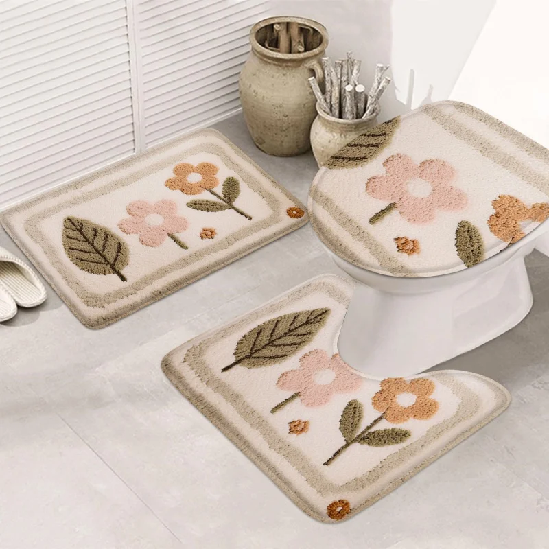 3 шт., цветочный резиновый коврик для ванной
3 шт., цветочный резиновый коврик для ванной