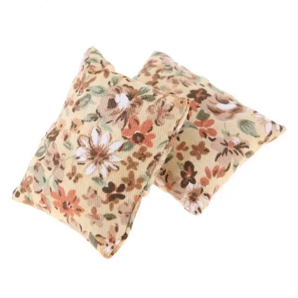 2X 1/12 Dollhouse Miniature Floral Cushions Pillow Sofa Bedroom Accessory Beige 
2X 1/12 Dollhouse Miniature Floral Cushions Pillow Sofa Bedroom Accessory Beige