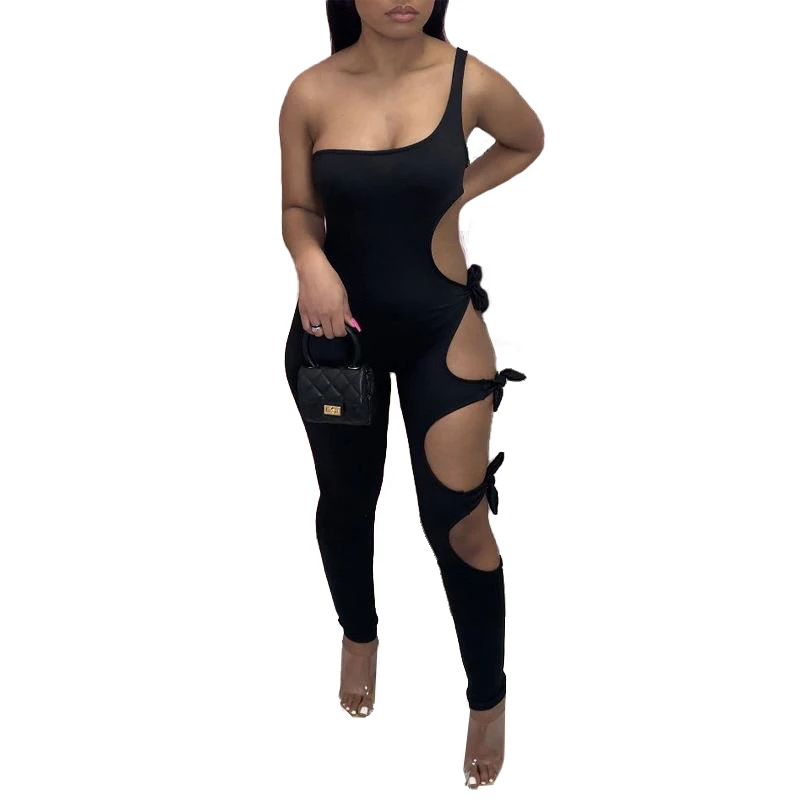 Side Holes Bodycon Jumpsuit Women Sexy Clothes Sleeveless Long Romper One Shoulder One Piece Outfit Backless Solid Color Catsuit
Side Holes Bodycon Jumpsuit Women Sexy Clothes Sleeveless Long Romper One Shoulder One Piece Outfit Backless Solid Color Catsuit