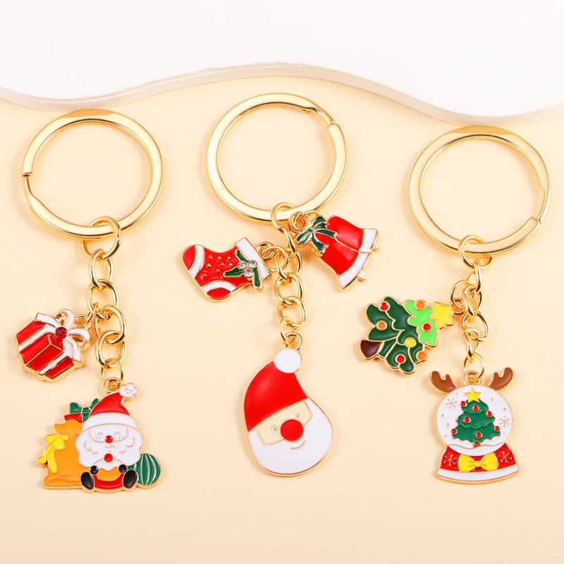 Mixed Styles Cute Enamel Santa Claus Deer Bell Charms Keychain Christmas New Year Gifts DIY Keyrings Decor For Women Men Kids
Mixed Styles Cute Enamel Santa Claus Deer Bell Charms Keychain Christmas New Year Gifts DIY Keyrings Decor For Women Men Kids