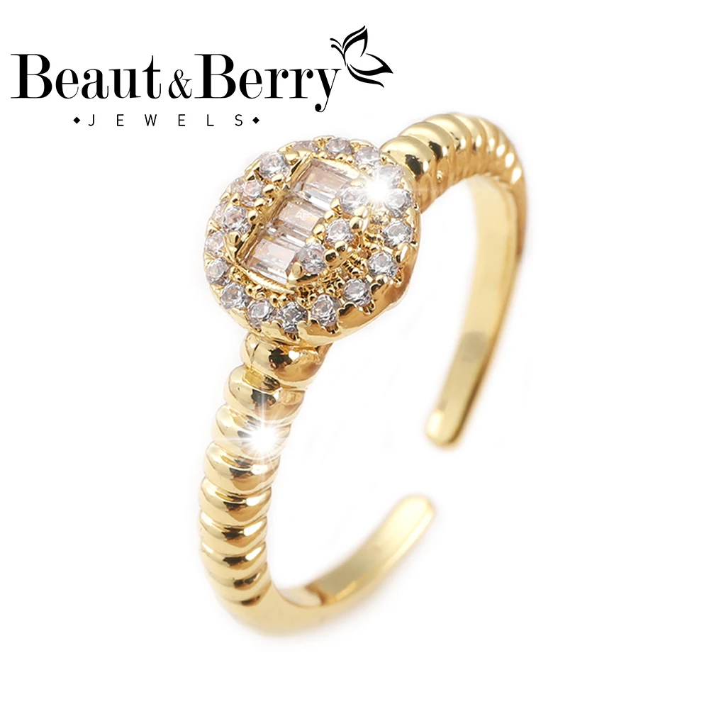 Beaut&Berry Women's Trendy Elegant Rings Copper Zircon Engagement Design Hot Sale Rings Office Party Wedding Accessories Jewelry
Beaut&Berry Women's Trendy Elegant Rings Copper Zircon Engagement Design Hot Sale Rings Office Party Wedding Accessories Jewelry