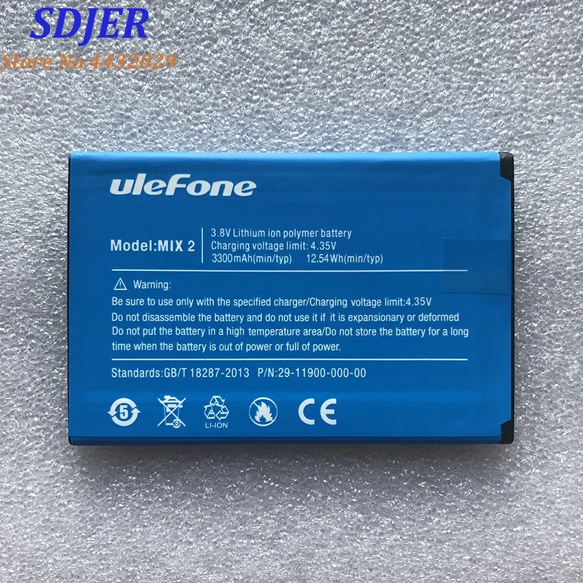 100% Новый оригинальный Ulefone MIX2 запасные части 3300 мАч резервная батарея для