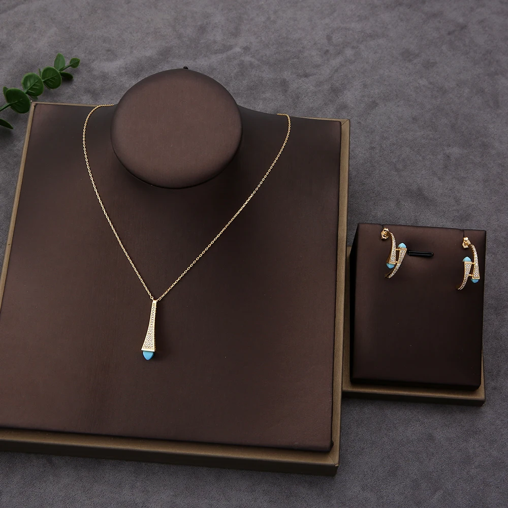 NEW Famous Brand 2pcs Waterdrop Jewelry Sets For Women Wedding Party Cubic Zircon High end Craft Dubai Bridal Jewelry Set HXS001
NEW Famous Brand 2pcs Waterdrop Jewelry Sets For Women Wedding Party Cubic Zircon High end Craft Dubai Bridal Jewelry Set HXS001