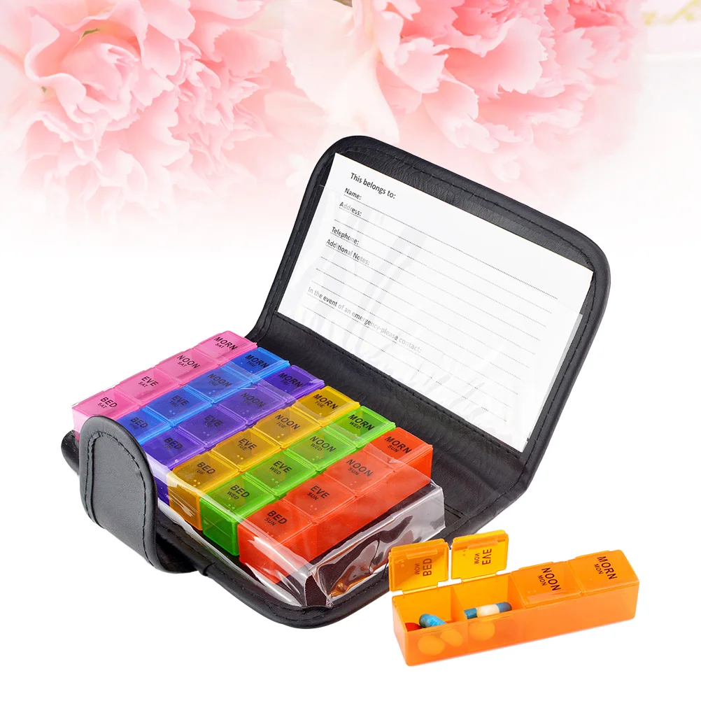 1 Набор коробок с чехлом для хранения красочная портативная еженедельная коробка-Органайзер
1 Набор коробок с чехлом для хранения красочная портативная еженедельная коробка-Органайзер