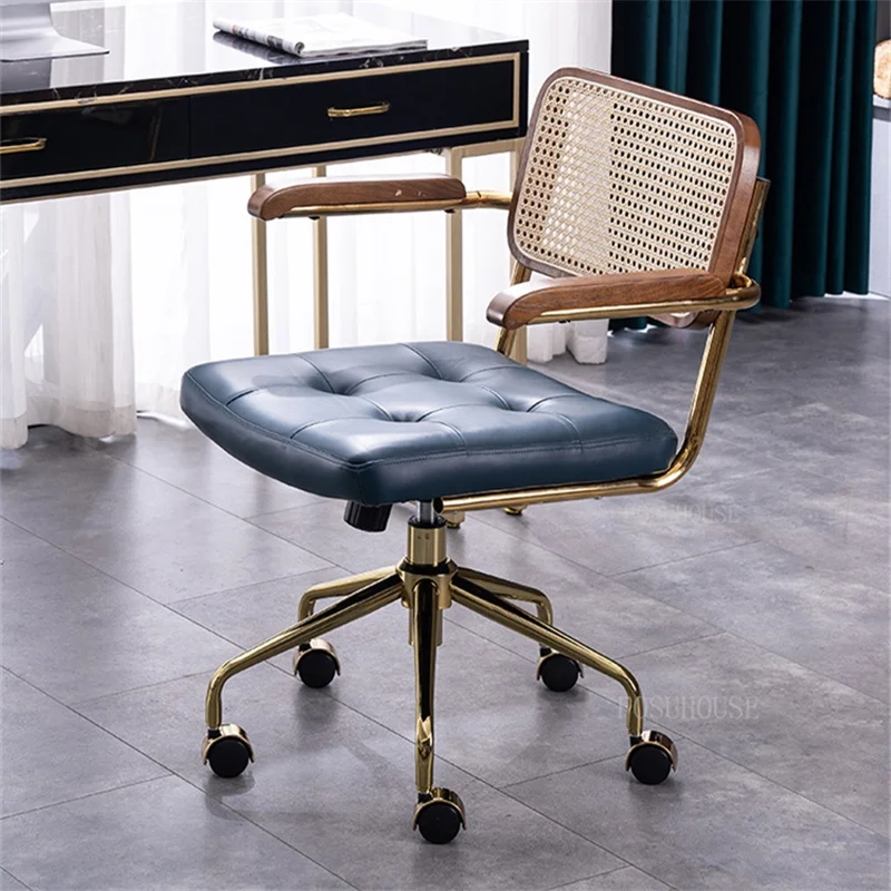 modern Simple Office Chair Home Comfortable Computer Chair Office Chairs for Bedroom Rattan backrest Chair Retro Swivel Chair
modern Simple Office Chair Home Comfortable Computer Chair Office Chairs for Bedroom Rattan backrest Chair Retro Swivel Chair