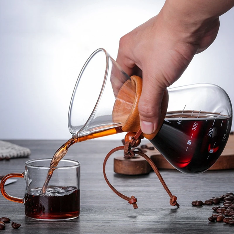 Resistant Glass Coffee Kettle Stainless Steel Filter Dripper Anti-Scald Wooden Handle Brewer Pot Barista Tools
Resistant Glass Coffee Kettle Stainless Steel Filter Dripper Anti-Scald Wooden Handle Brewer Pot Barista Tools