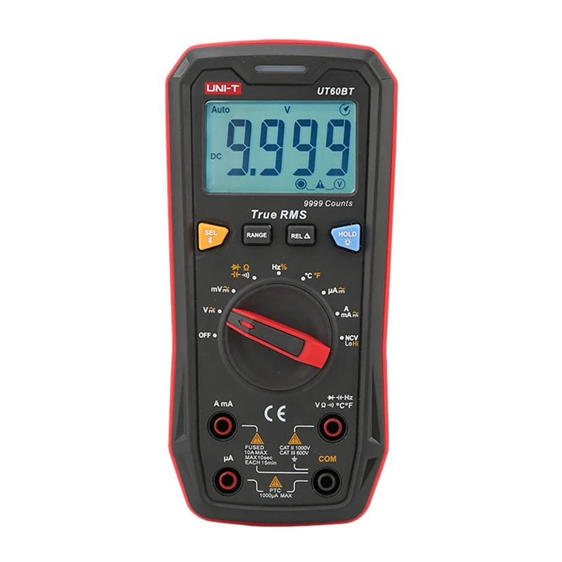 UNI-T Digital Bluetooth Multimeter UT60BT AC DC Voltmeter Ammeter True RMS Tester Frequency Meter Capacitor Temperature Tester
UNI-T Digital Bluetooth Multimeter UT60BT AC DC Voltmeter Ammeter True RMS Tester Frequency Meter Capacitor Temperature Tester