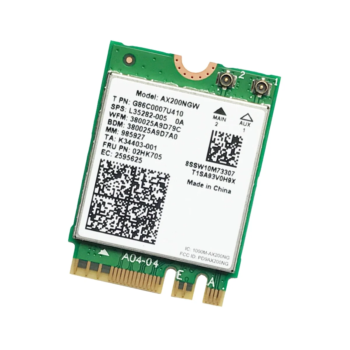 AX200 AX200NGW сетевая карта M.2 NGFF Wi-Fi Карта Bluetooth 5,0 Wi-Fi 6 2,4G/5G 802.11ac/Ax WiFi беспроводной адаптер
AX200 AX200NGW сетевая карта M.2 NGFF Wi-Fi Карта Bluetooth 5,0 Wi-Fi 6 2,4G/5G 802.11ac/Ax WiFi беспроводной адаптер