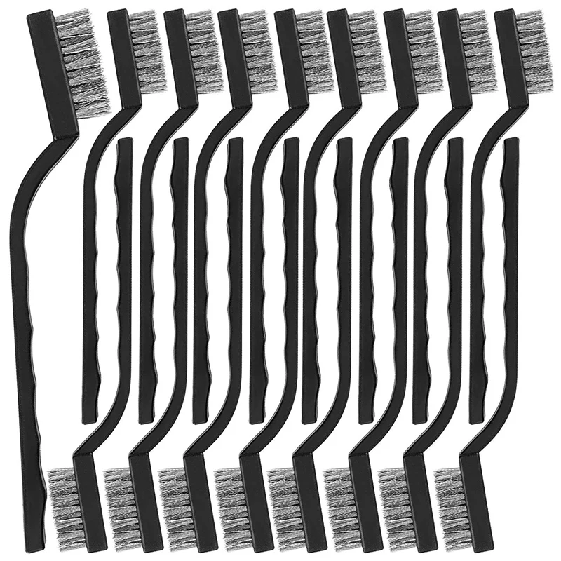 36PCS Wire Brush, Mini Wire Brush Set and Curved Handle Masonry Brush, Scratch Brush for Cleaning Welding Slag Rust
36PCS Wire Brush, Mini Wire Brush Set and Curved Handle Masonry Brush, Scratch Brush for Cleaning Welding Slag Rust