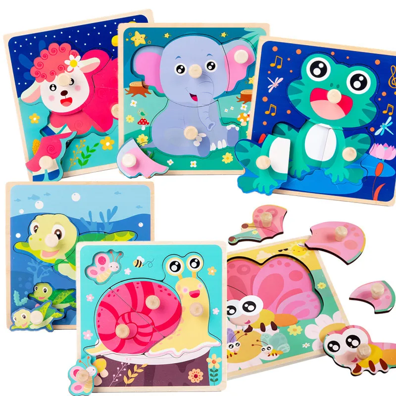 Kids Hand Grab Board 3D Puzzle Wooden Toys for Children Cartoon Animal Wood Jigsaw Toddler Baby Early Educational Learning Toy
Kids Hand Grab Board 3D Puzzle Wooden Toys for Children Cartoon Animal Wood Jigsaw Toddler Baby Early Educational Learning Toy