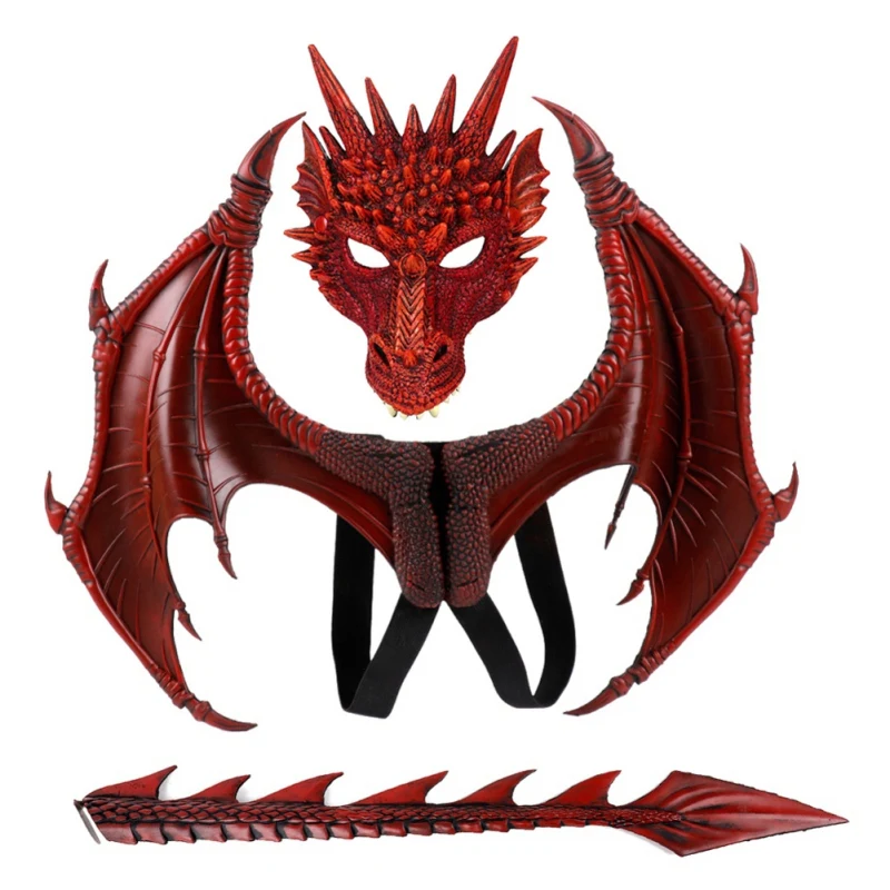 Halloween Costume Dragon Wing Tail Mask Set Festival Party Props Children's Wings Stage Apparel PU Foam Realistic Wing
Halloween Costume Dragon Wing Tail Mask Set Festival Party Props Children's Wings Stage Apparel PU Foam Realistic Wing