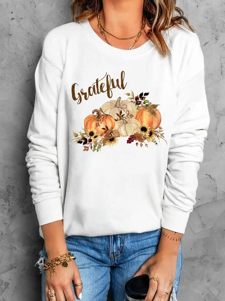 Women Flower Pumpkin Trend 90s Fall Thanksgiving Autumn Clothing Halloween Fashion Pullovers O-neck Female Graphic Sweatshirts
Women Flower Pumpkin Trend 90s Fall Thanksgiving Autumn Clothing Halloween Fashion Pullovers O-neck Female Graphic Sweatshirts