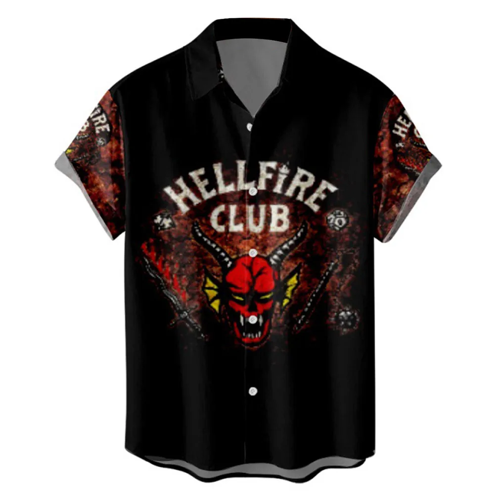 Stranger cos Things Hellfire Club Cosplay Costume Summer Women Men 3D Print Short Sleeve Shirt
Stranger cos Things Hellfire Club Cosplay Costume Summer Women Men 3D Print Short Sleeve Shirt
