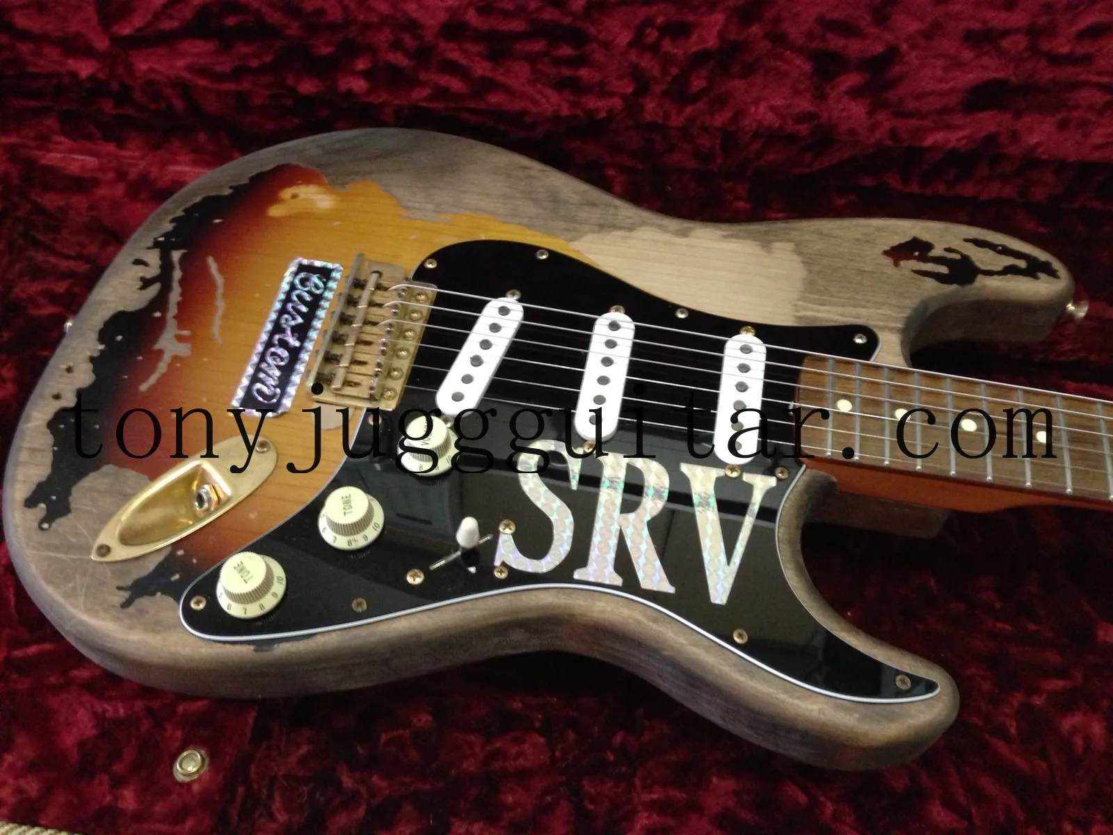 

10S Rhxflame Shop Masterbuilt Limited Edition Stevie Ray Vaughan Number One Relic Brown St Electric Guitar