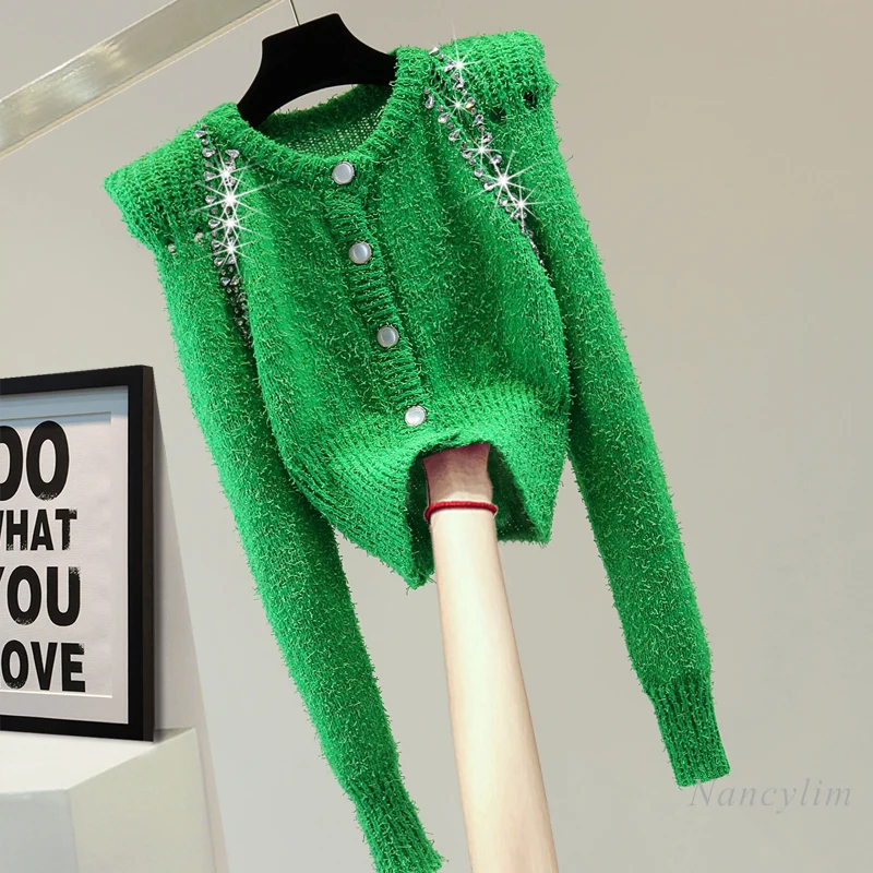 Tassel Diamond High Waist Short Cardigan Women Solid Color 2022 Autumn Winter Korean Style Slimming Hollow Out Long Sleeve Top
Tassel Diamond High Waist Short Cardigan Women Solid Color 2022 Autumn Winter Korean Style Slimming Hollow Out Long Sleeve Top