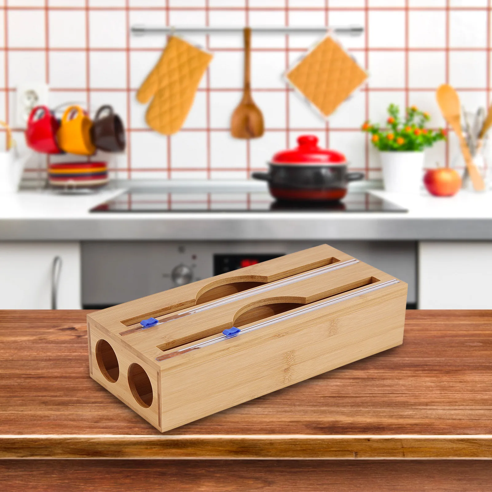 Bamboo Wrap Dispenser With Cutter Plastics Wrap Aluminum Foil And Wax Paper Dispenser For Kitchen Drawer Neat Hangable Roll
Bamboo Wrap Dispenser With Cutter Plastics Wrap Aluminum Foil And Wax Paper Dispenser For Kitchen Drawer Neat Hangable Roll