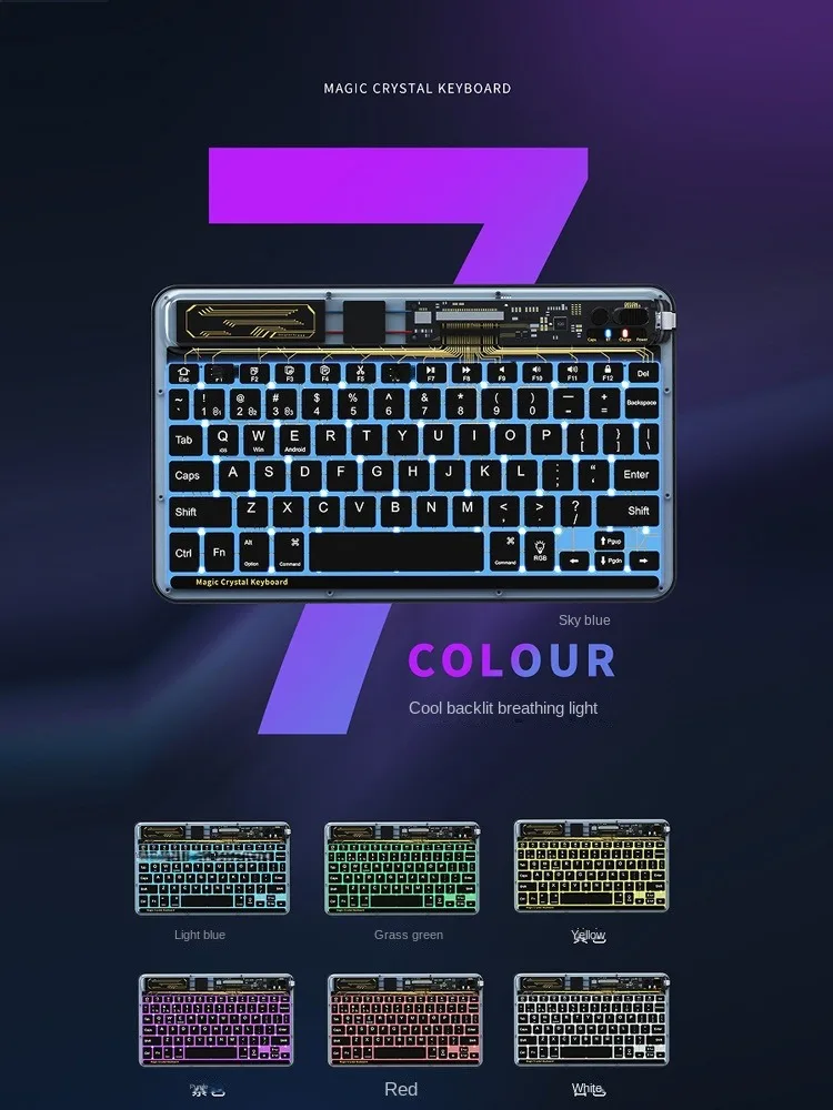 Chic Transparent Wireless IPad Keyboard Backlight Portable Light Weight Android IOS Tablet Keyboard Multilingual Long Endurance
Chic Transparent Wireless IPad Keyboard Backlight Portable Light Weight Android IOS Tablet Keyboard Multilingual Long Endurance