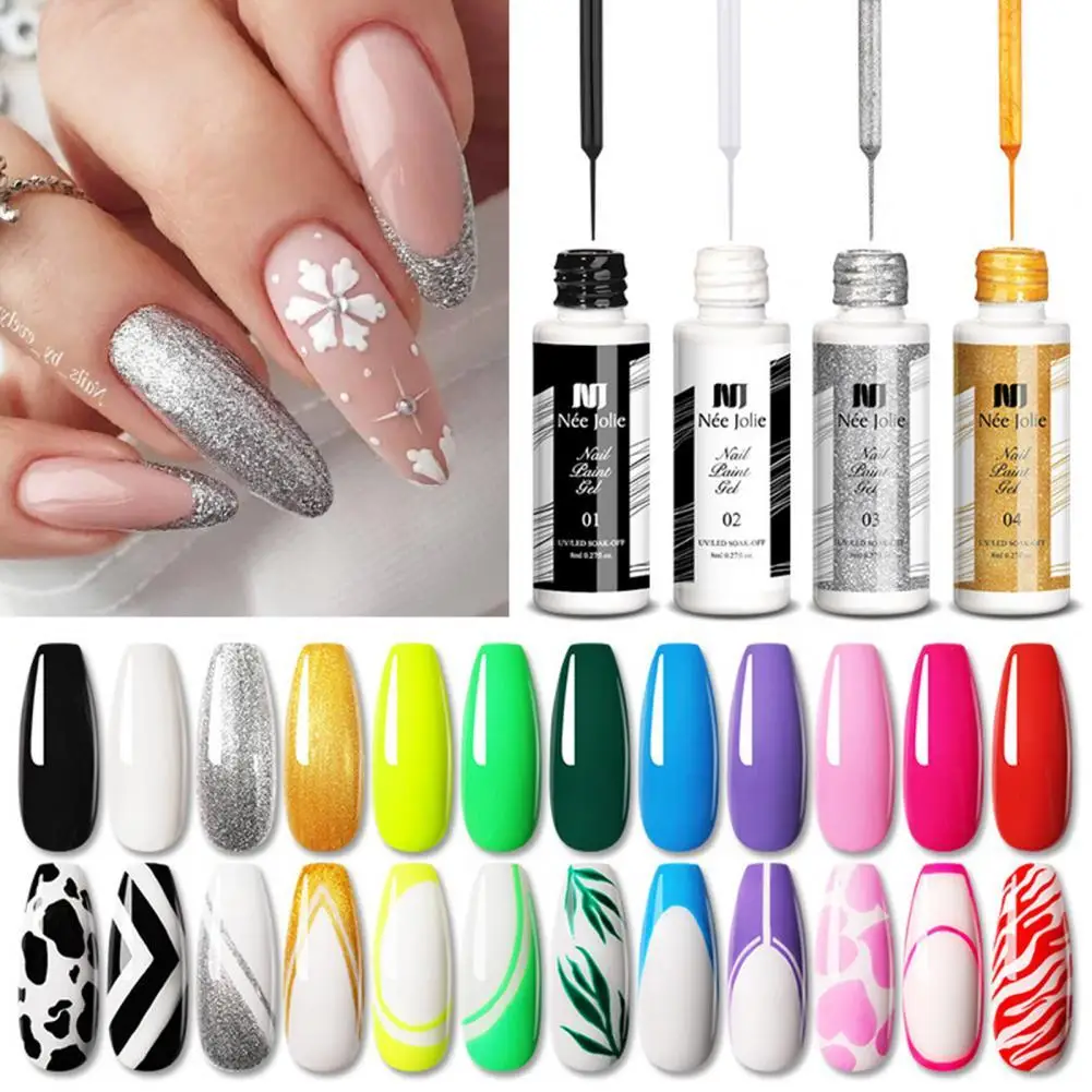 Bright 8ml Exquisite Soak Off UV LED Ink Color Polish Lacquer Simple Operation Nail Line Gel Gentle Texture for Female 
Bright 8ml Exquisite Soak Off UV LED Ink Color Polish Lacquer Simple Operation Nail Line Gel Gentle Texture for Female