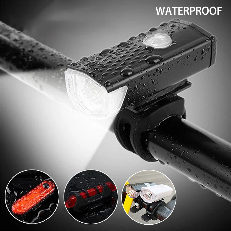 USB Rechargeable Bike Light Bicycle Front Back Rear Taillight Cycling Safety Warning Light Waterproof Bicycle Lamp Flashligh
USB Rechargeable Bike Light Bicycle Front Back Rear Taillight Cycling Safety Warning Light Waterproof Bicycle Lamp Flashligh