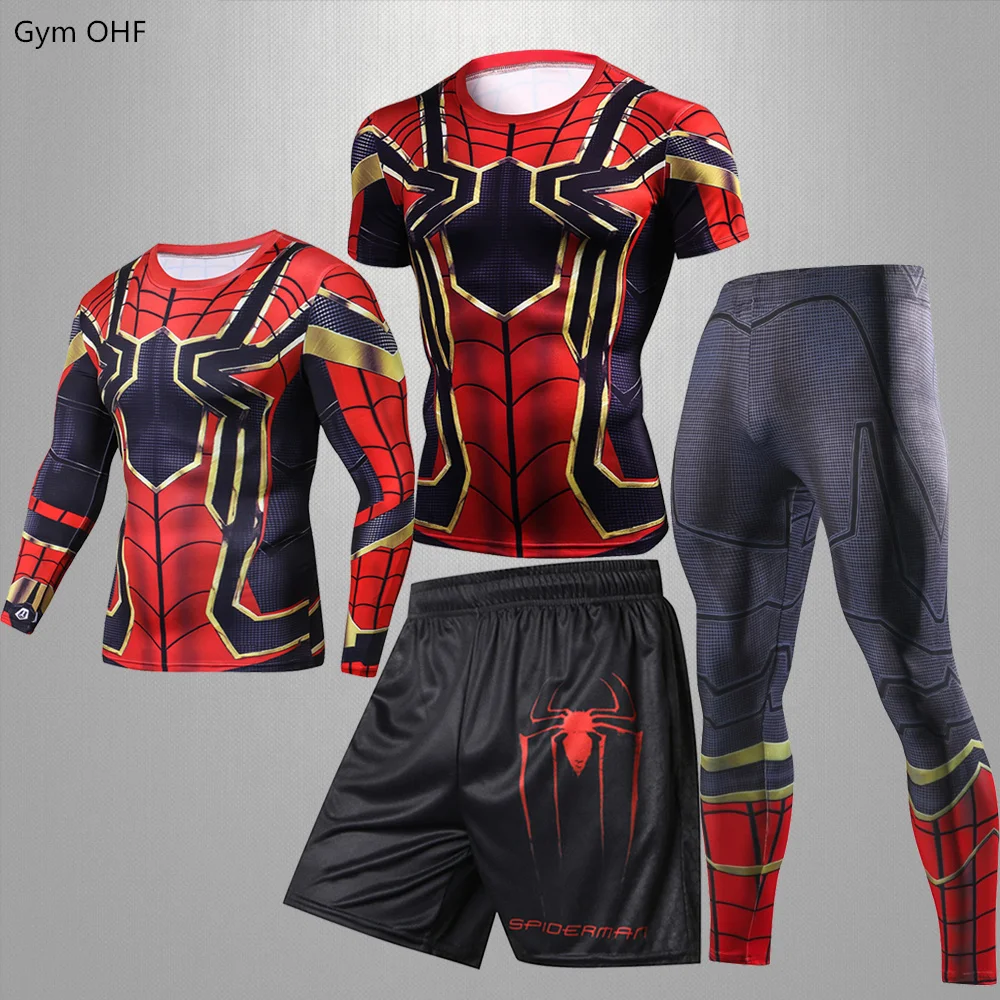 

MMA T-shirts+Pants Muay Thai Shorts Sets Bjj Rashguard For Men Kickboxing Boxing Suit Clothes Compression jiu jitsu T-shirt Mens