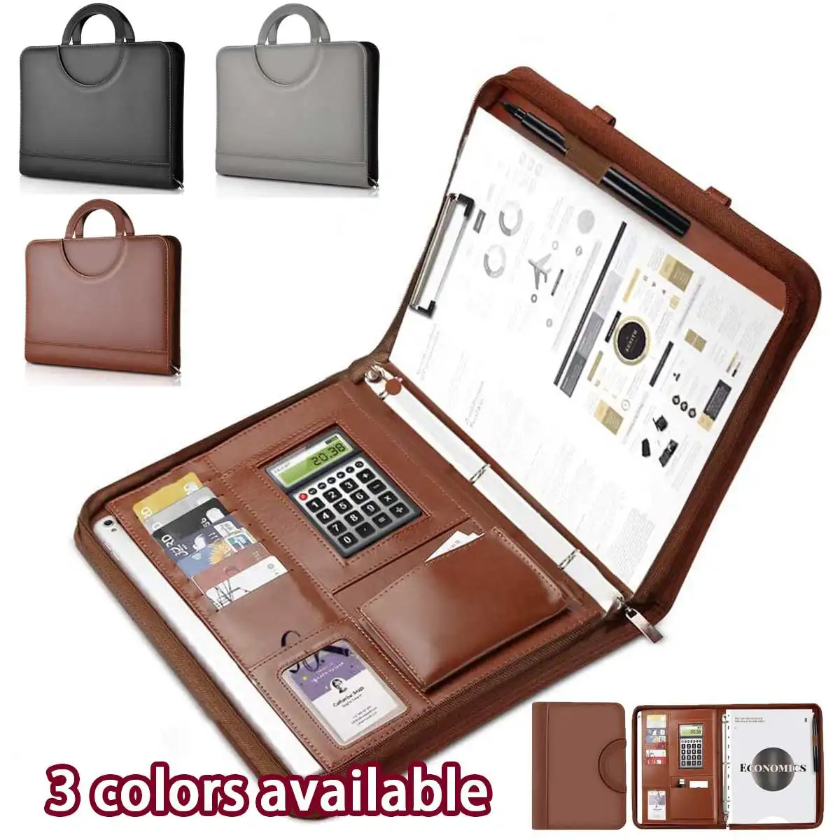 A4 Portable File Folder Zipped Folio Case Portfolio Holder Pu Leather Padfolio Case Business Tablet Sleeve Pouch Document Case
A4 Portable File Folder Zipped Folio Case Portfolio Holder Pu Leather Padfolio Case Business Tablet Sleeve Pouch Document Case