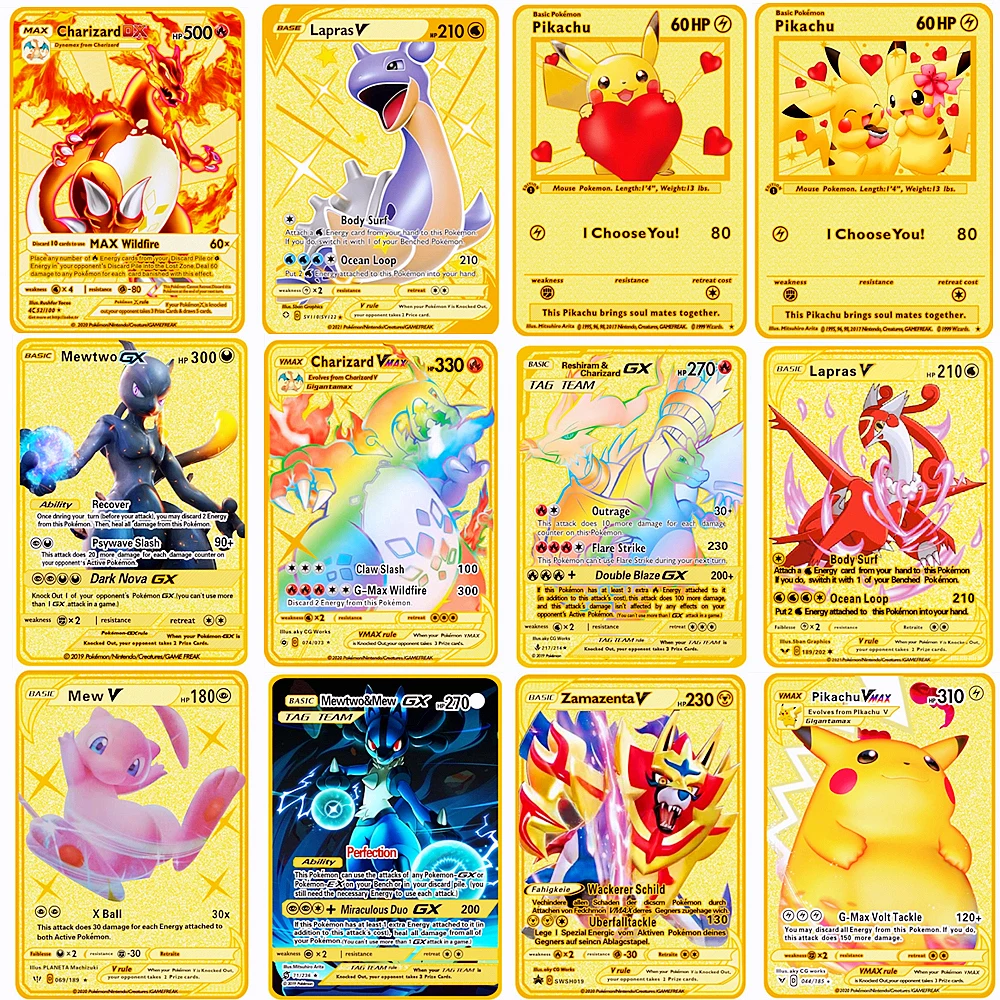 Покемон металлические карты Charizard Mewtwo Pikachu Vmax железные блестящие карты металлические Покемоны буквы Аниме игра коллекция открыток игрушки ...
Покемон металлические карты Charizard Mewtwo Pikachu Vmax железные блестящие карты металлические Покемоны буквы Аниме игра коллекция открыток игрушки ...