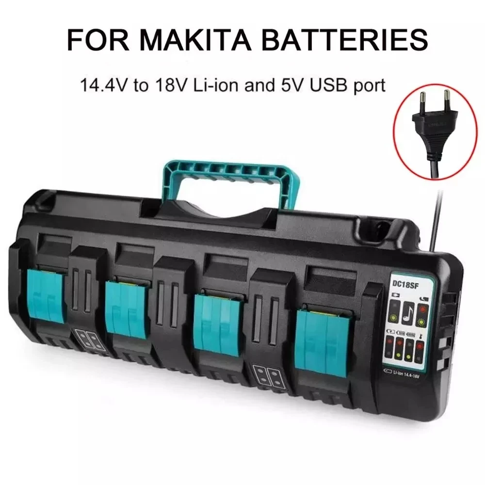4A Double Li-Ion Battery Charger DC18RD DC18SF For Makita 14.4V 18V 20V BL1830 BL1840 BL1850 BL1860 Bl1430
4A Double Li-Ion Battery Charger DC18RD DC18SF For Makita 14.4V 18V 20V BL1830 BL1840 BL1850 BL1860 Bl1430