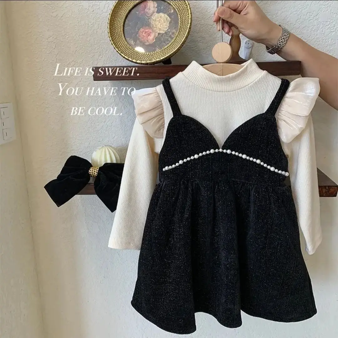 Girls' Two-Piece Dress Dress 2022 Spring and Autumn Princess Dress Children's Fashionable Long Sleeve Sweet Dress
Girls' Two-Piece Dress Dress 2022 Spring and Autumn Princess Dress Children's Fashionable Long Sleeve Sweet Dress