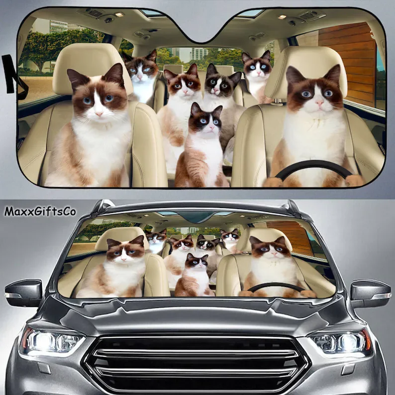 Snowshoe cat Car Sun Shade, Cats Windshield, Family Sunshade, Cat Car Accessories, Car Decoration, Gift For Dad, Mom
Snowshoe cat Car Sun Shade, Cats Windshield, Family Sunshade, Cat Car Accessories, Car Decoration, Gift For Dad, Mom