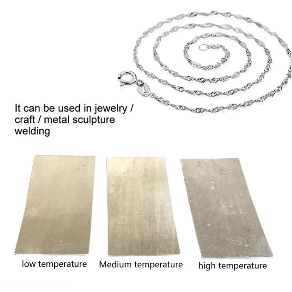 1pc Silver Soldering Sheet 40x19x0.5mm For Jewelry/craft/metal Sculpture Welding Welding Plate Tool
1pc Silver Soldering Sheet 40x19x0.5mm For Jewelry/craft/metal Sculpture Welding Welding Plate Tool