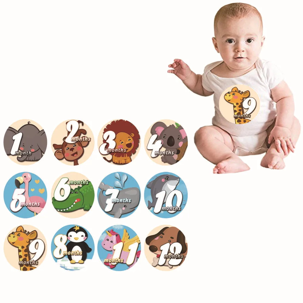 12pcs/Set Month Sticker Baby Photography Milestone Card Cartoon Animals Digitally Printed Self-adhesive Milestone Stickers Props
12pcs/Set Month Sticker Baby Photography Milestone Card Cartoon Animals Digitally Printed Self-adhesive Milestone Stickers Props