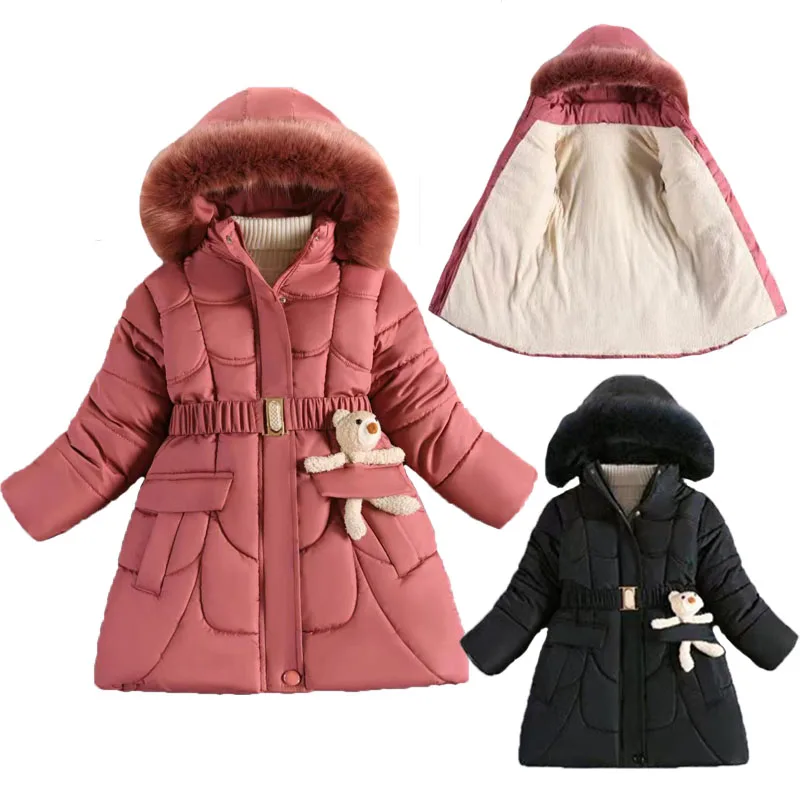 2022 Winter New Girls Jacket Long Style Plus Velvet Thicken Hooded Tighten The Waist Down Cotton Outerwear For 3-10 Years Old
2022 Winter New Girls Jacket Long Style Plus Velvet Thicken Hooded Tighten The Waist Down Cotton Outerwear For 3-10 Years Old
