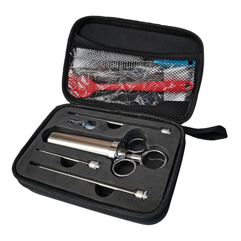 Newest Stainless Steel Meat Marinade Set Needles Spice Syringe kit BBQ Meat Flavor Injector Kithen Marinade Syringe Accessory
Newest Stainless Steel Meat Marinade Set Needles Spice Syringe kit BBQ Meat Flavor Injector Kithen Marinade Syringe Accessory