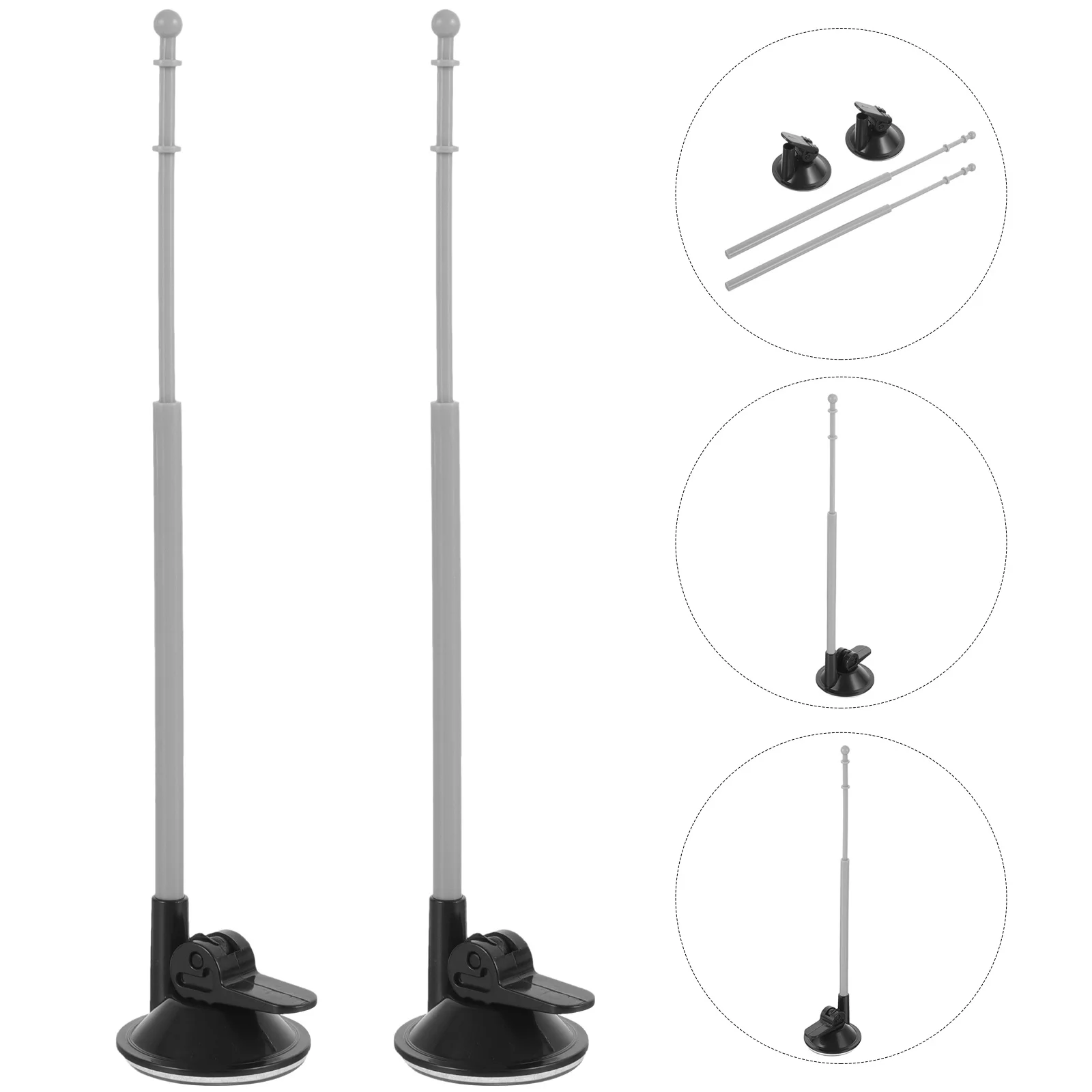 2 шт., телескопическая пластиковая подставка на присоске
2 шт., телескопическая пластиковая подставка на присоске