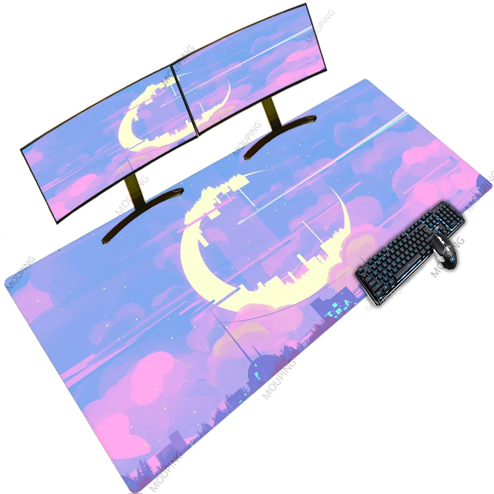 

Pixel Style Rgb Backlit Carpet Gamer Girl Aesthetic Gaming Accessories Room Decor 100x50 XXXXL Mousepad Minimalist Cheapest Mats