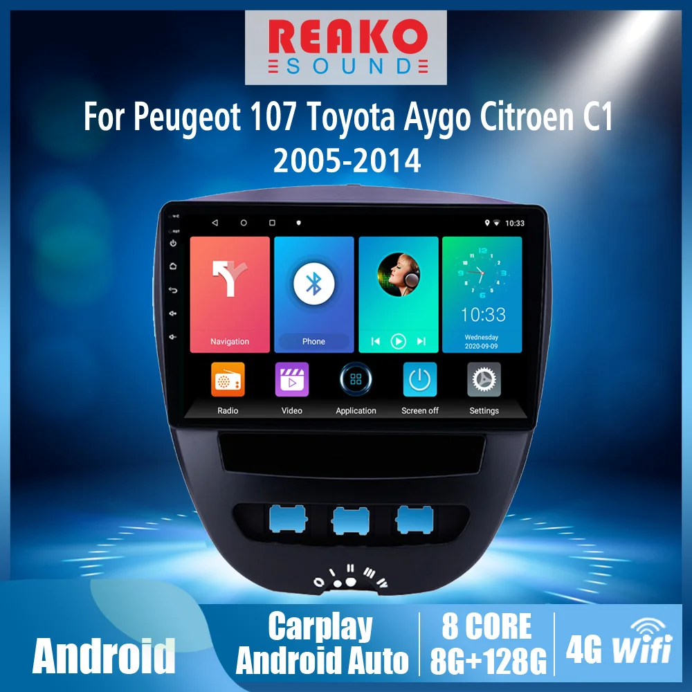 Android 4G CARPLAY For Peugeot 107 Toyota Aygo Citroen C1 2005-2014 2 Din 10'' Car Multimedia Player Radio Stereo GPS Navigation
Android 4G CARPLAY For Peugeot 107 Toyota Aygo Citroen C1 2005-2014 2 Din 10'' Car Multimedia Player Radio Stereo GPS Navigation