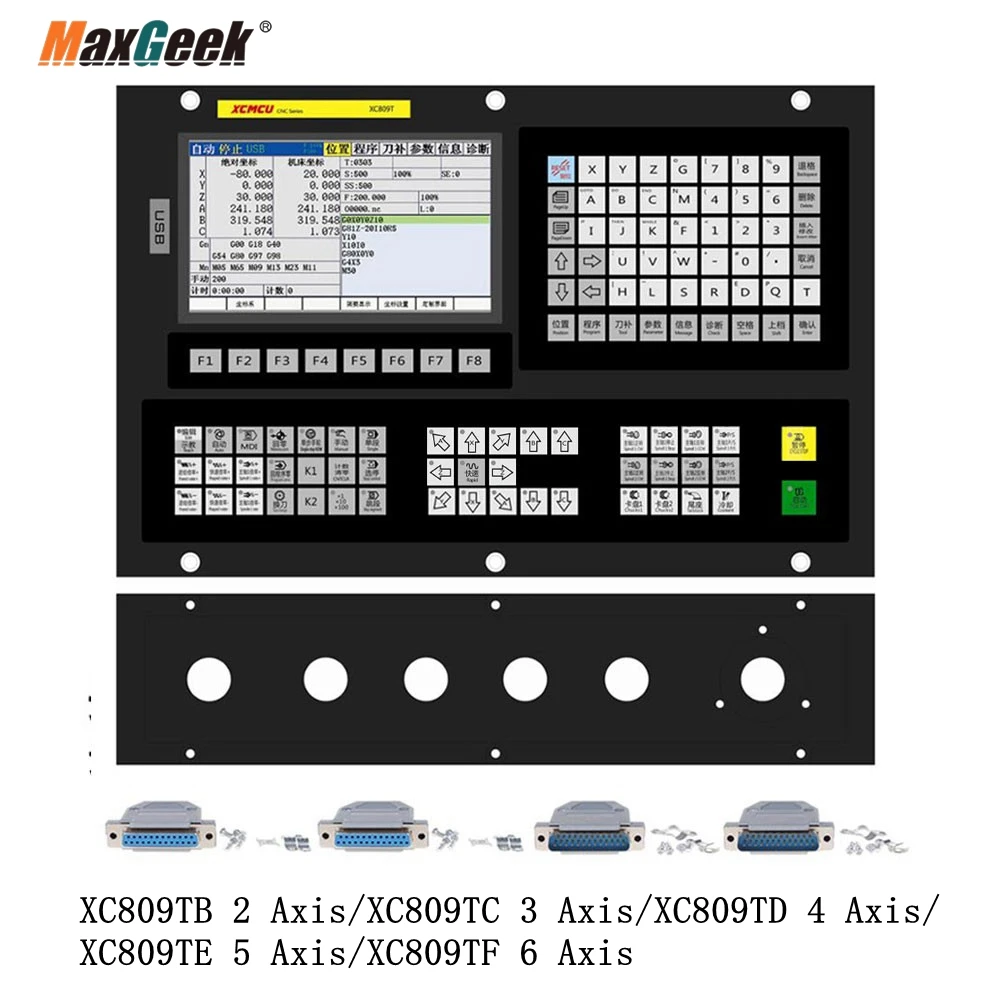 Контроллер ЧПУ Maxgeek XCMCU XC809T, многофункциональная система токарного станка с цветным ЖК-дисплеем 7 дюймов, 2/3/4/5/6 Axis
Контроллер ЧПУ Maxgeek XCMCU XC809T, многофункциональная система токарного станка с цветным ЖК-дисплеем 7 дюймов, 2/3/4/5/6 Axis
