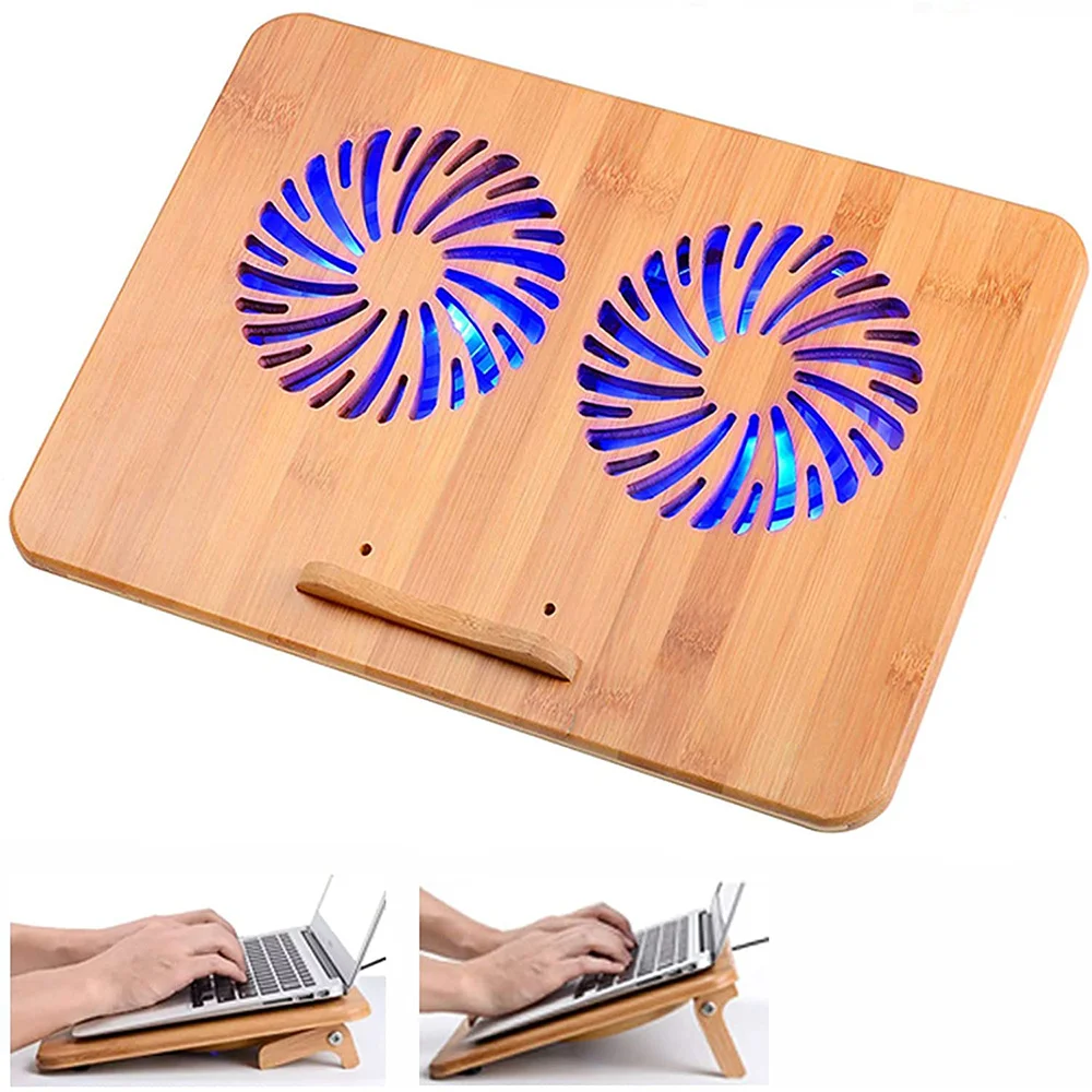 Laptop Cooling Pad Adjustable Speed Cooling Stand with Fan and Bamboo Construction for Laptops 10" to 15.6" Extra USB Port 
Laptop Cooling Pad Adjustable Speed Cooling Stand with Fan and Bamboo Construction for Laptops 10" to 15.6" Extra USB Port