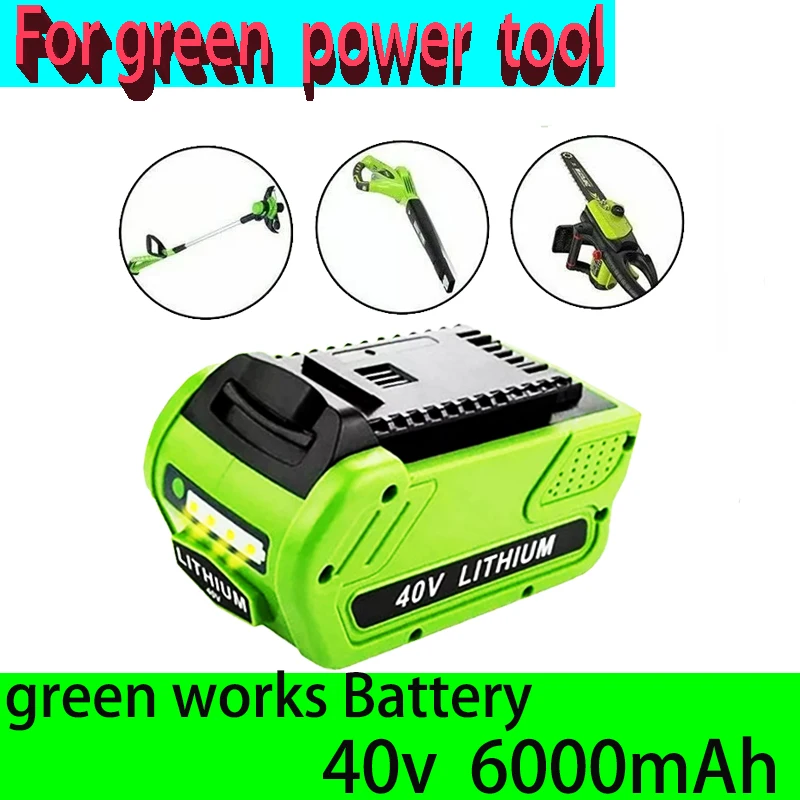 Li-ion Rechargeable Battery 40V 6000Mah For GreEnworks 29462 29472 29282G-Max Gmax LawnmoWer Power Tools
Li-ion Rechargeable Battery 40V 6000Mah For GreEnworks 29462 29472 29282G-Max Gmax LawnmoWer Power Tools