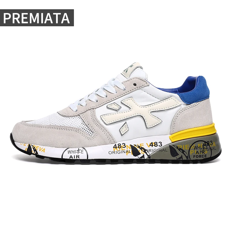 PREMIATA Men's Shoes Cow Suede Color Matching Mesh Breathable Running Shoes Retro Fashion Light Luxury Casual All-match Sneakers
PREMIATA Men's Shoes Cow Suede Color Matching Mesh Breathable Running Shoes Retro Fashion Light Luxury Casual All-match Sneakers