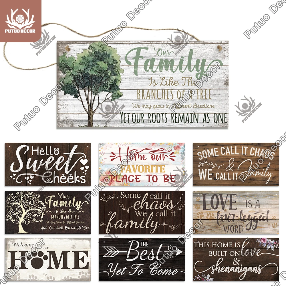 Putuo Decor Family Wooden Signs Sweet Home Wood Plaque Vintage Hanging Plate for Front Door Wall Art Decor House Pendant Gift
Putuo Decor Family Wooden Signs Sweet Home Wood Plaque Vintage Hanging Plate for Front Door Wall Art Decor House Pendant Gift