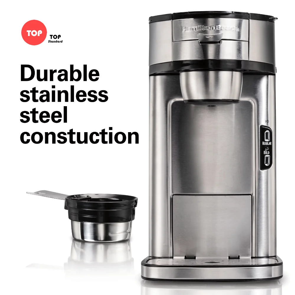 Hamilton Beach The Scoop Single-Serve Coffee Maker, 14 oz., Stainless Steel, 2023
Hamilton Beach The Scoop Single-Serve Coffee Maker, 14 oz., Stainless Steel, 2023
